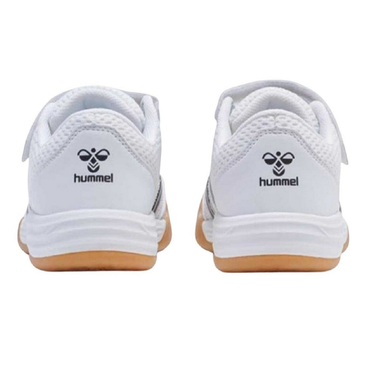 White-Black - Back - Hummel Childrens-Kids Multiplay Flex Vc Flat Indoor Court Trainers