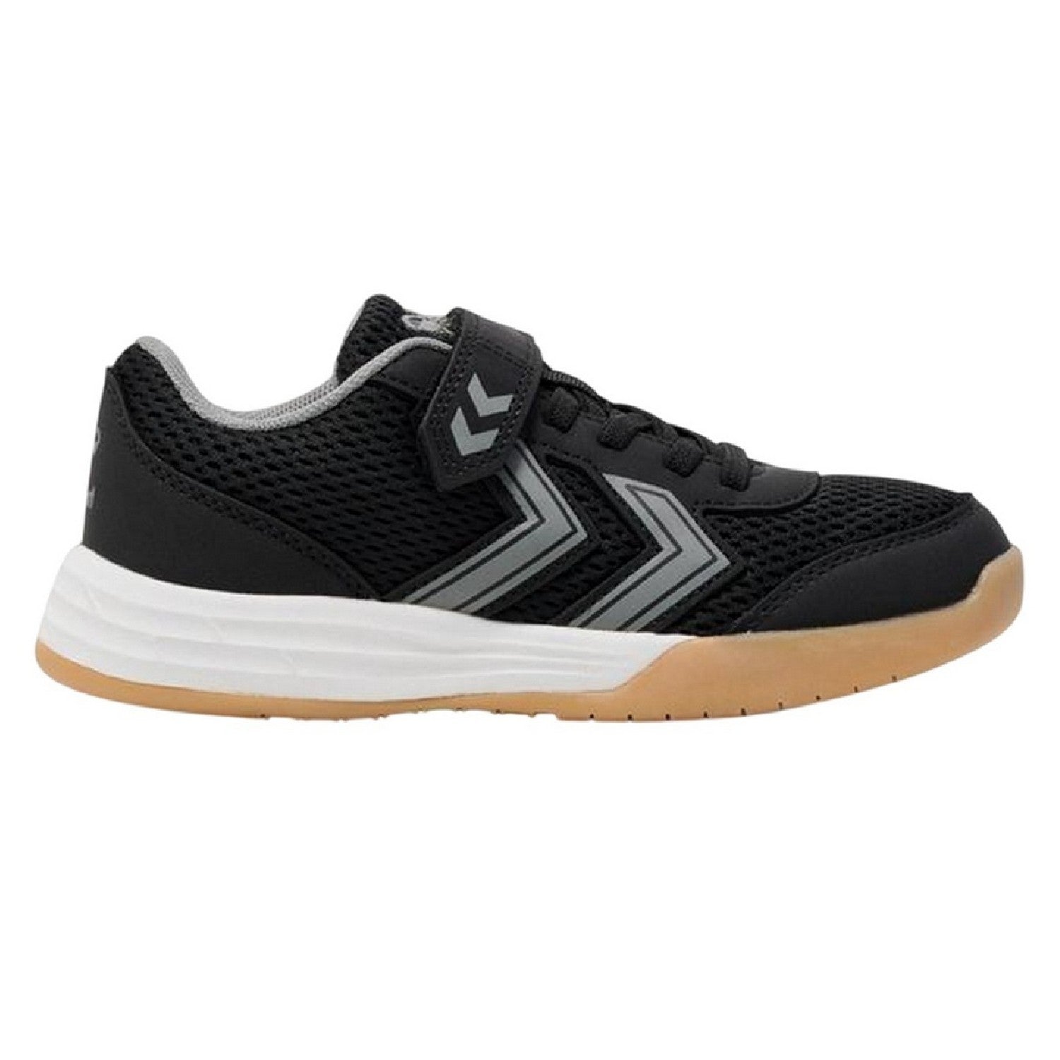Black - Front - Hummel Childrens-Kids Multiplay Flex Vc Flat Indoor Court Trainers