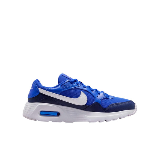 Royal Blue-White-Navy - Front - Nike Childrens-Kids Air Max SC Leather Trainers