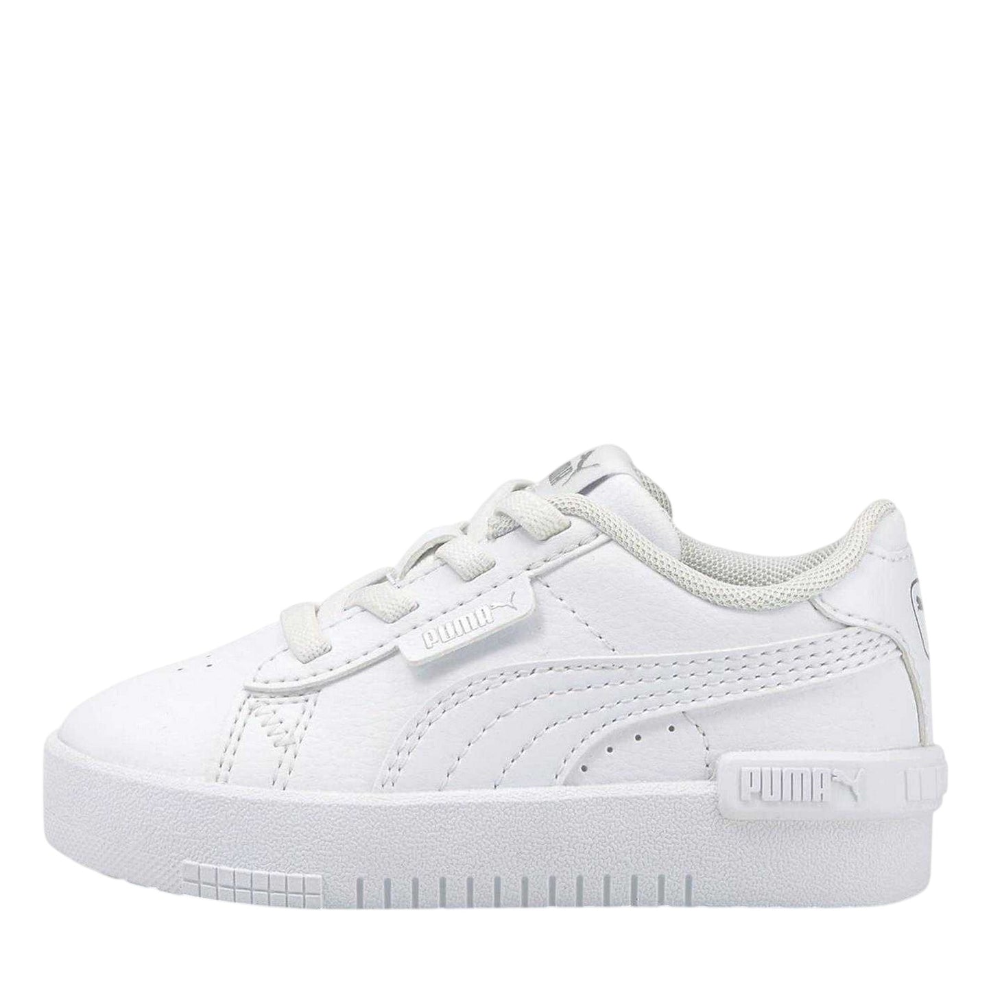 White - Side - Puma Childrens-Kids Jada Trainers