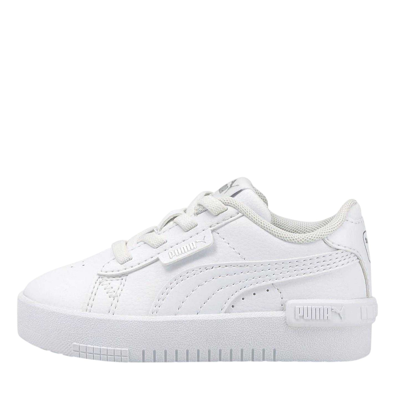 White - Side - Puma Childrens-Kids Jada Trainers
