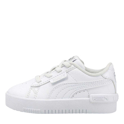 White - Side - Puma Childrens-Kids Jada Trainers