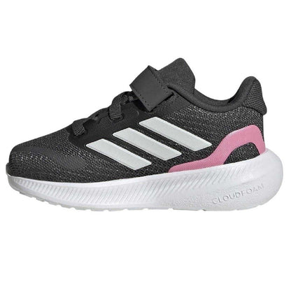 Grey-Pink - Side - Adidas Baby Runfalcon 5 Trainers