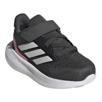 Grey-Pink - Front - Adidas Baby Runfalcon 5 Trainers