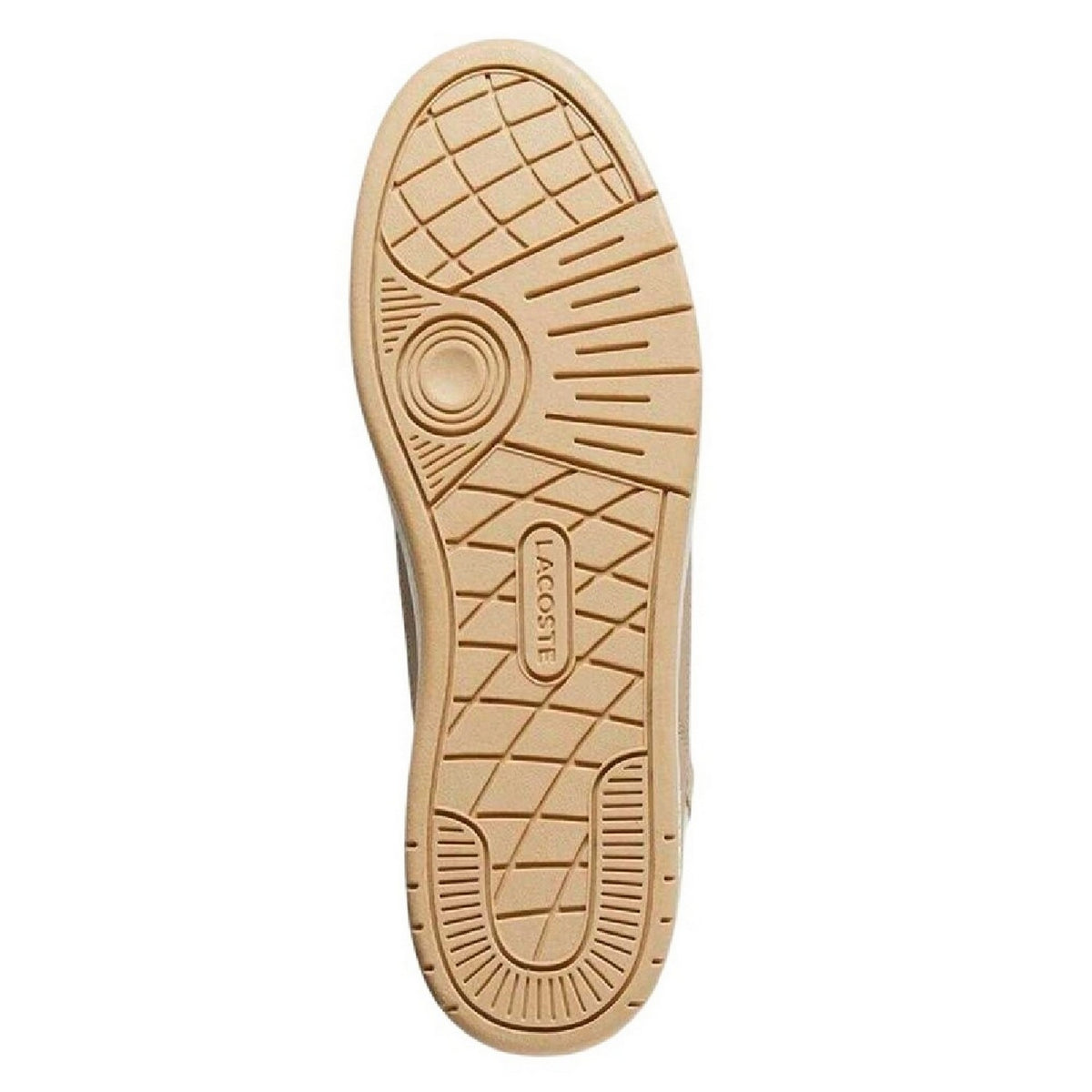 Light Brown - Back - Lacoste Mens T-Clip Leather Low Cut Flat Trainers