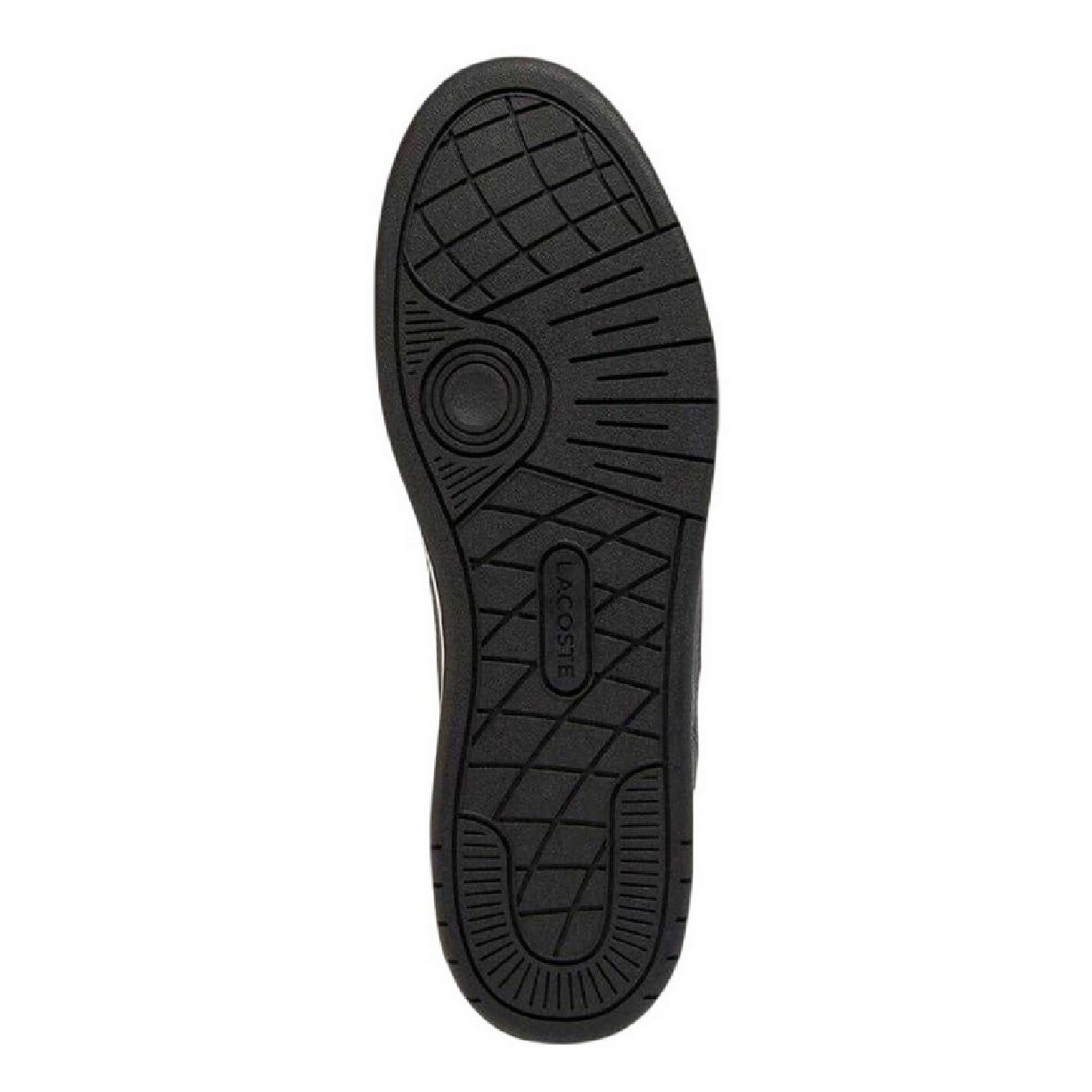 White-Black - Lifestyle - Lacoste Mens T-Clip Leather Low Cut Flat Trainers
