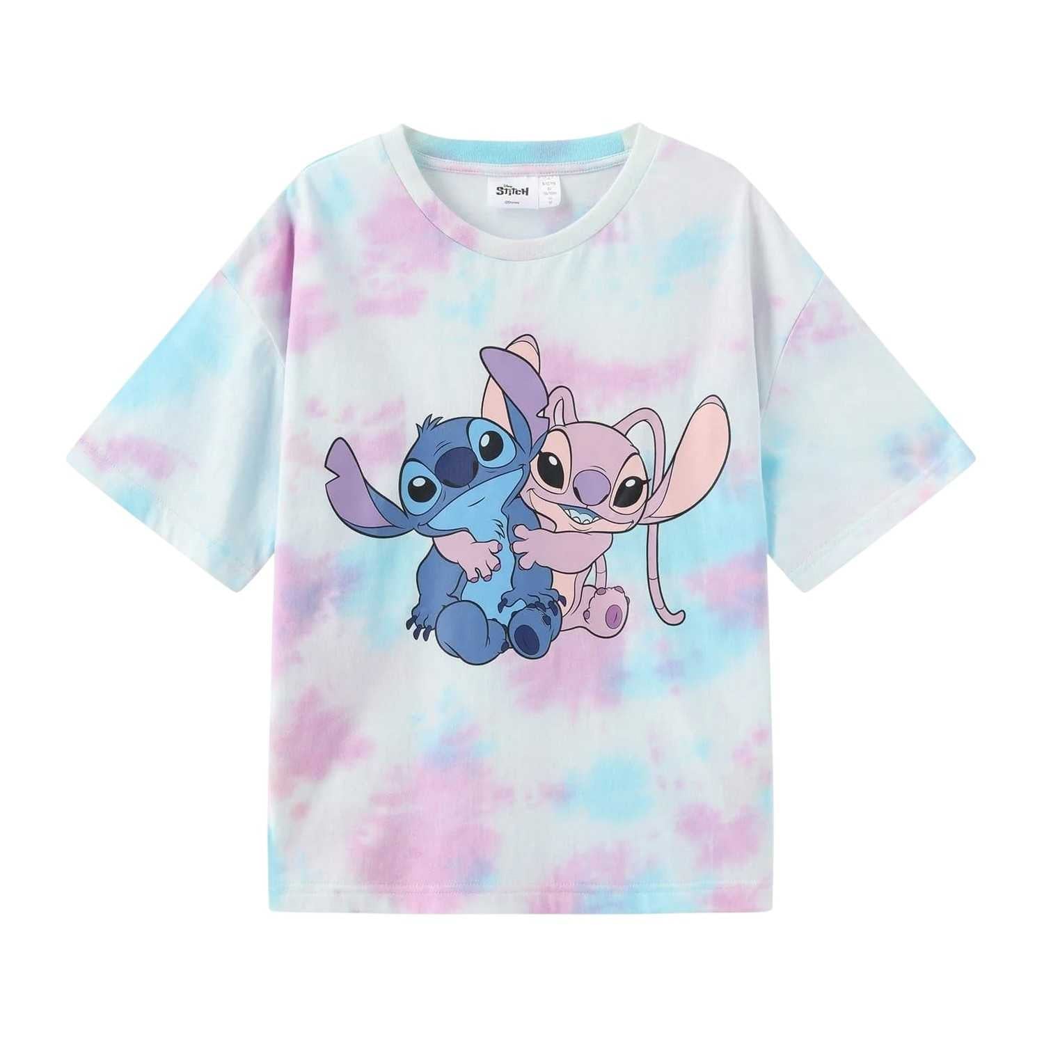 Multicoloured - Front - Lilo & Stitch Childrens-Kids Stitch & Angel T-Shirt