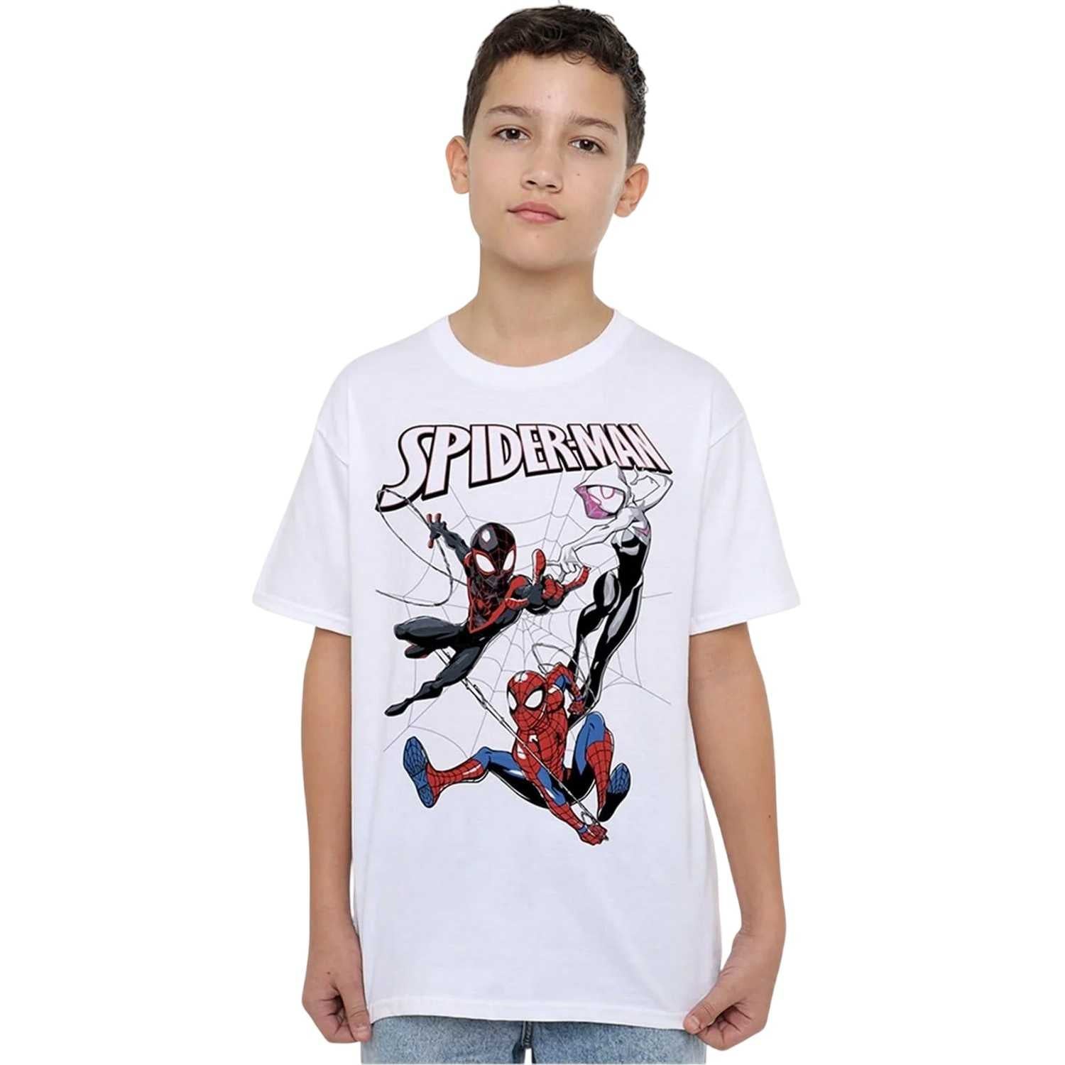 White - Side - Spider-Man: Miles Morales Childrens-Kids Characters T-Shirt