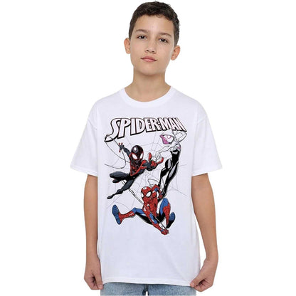 White - Side - Spider-Man: Miles Morales Childrens-Kids Characters T-Shirt