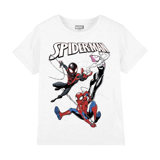 White - Front - Spider-Man: Miles Morales Childrens-Kids Characters T-Shirt