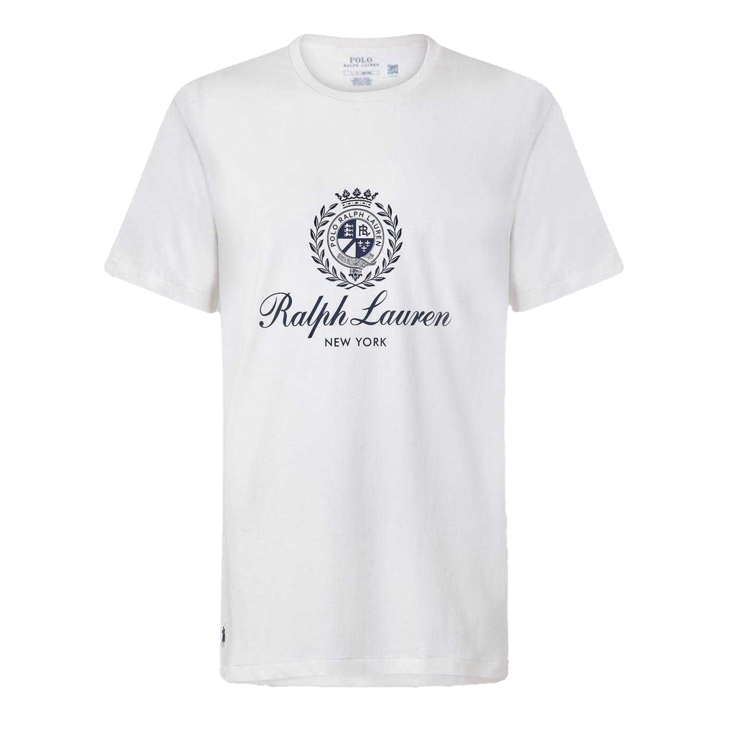 White - Front - Ralph Lauren Mens Crew Neck Standard T-Shirt