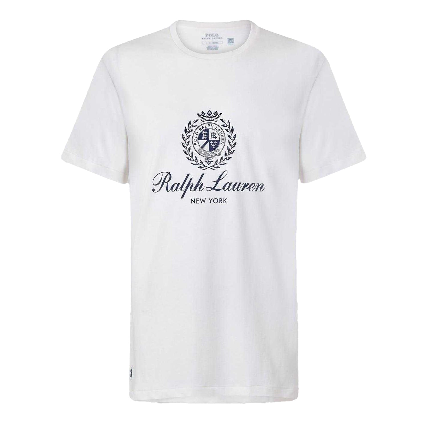 White - Front - Ralph Lauren Mens Crew Neck Standard T-Shirt