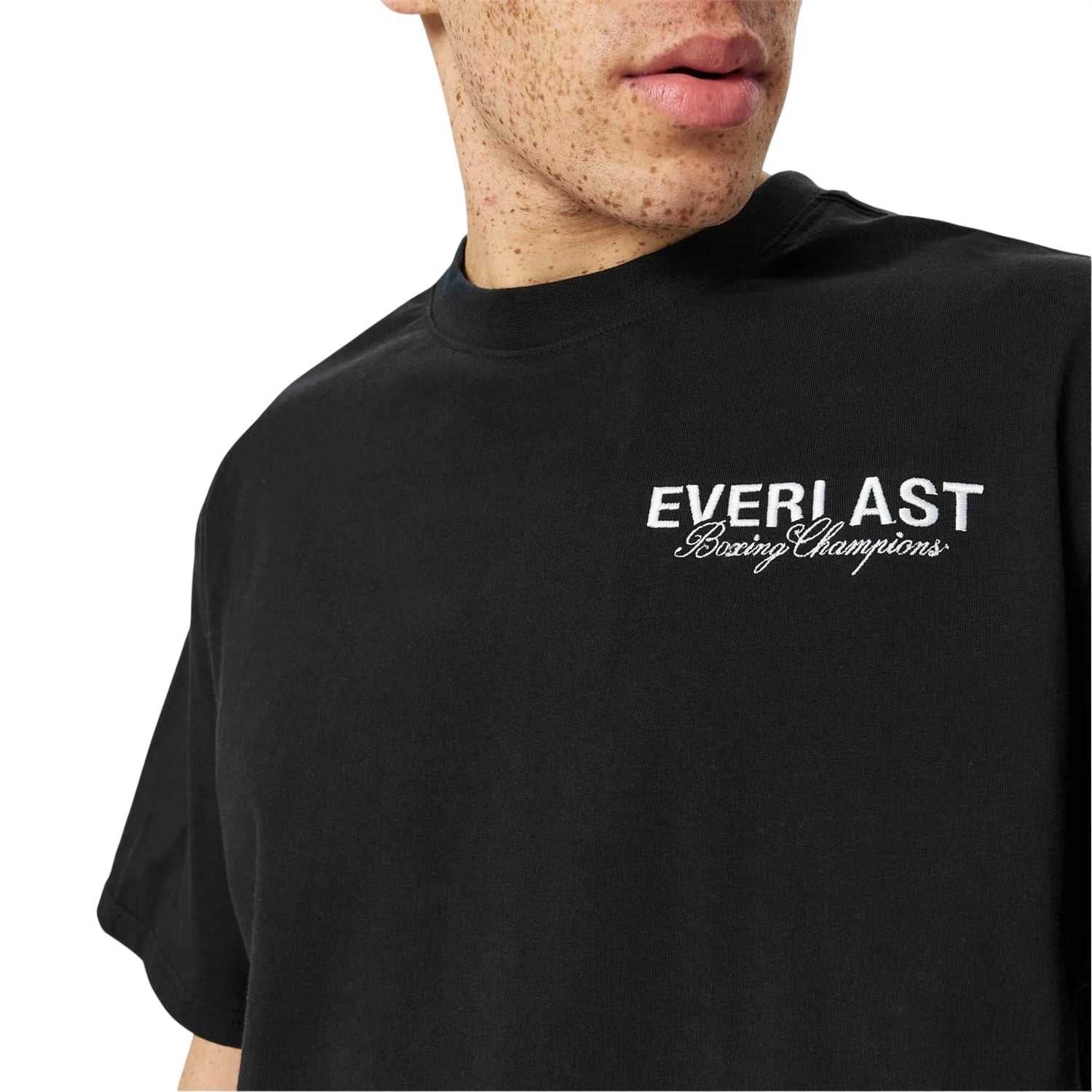 Black - Side - Everlast Mens Oversized T-Shirt