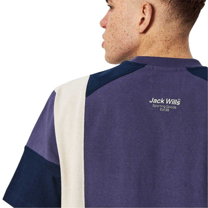 Blue Ink - Side - Jack Wills Mens Colour Block T-Shirt