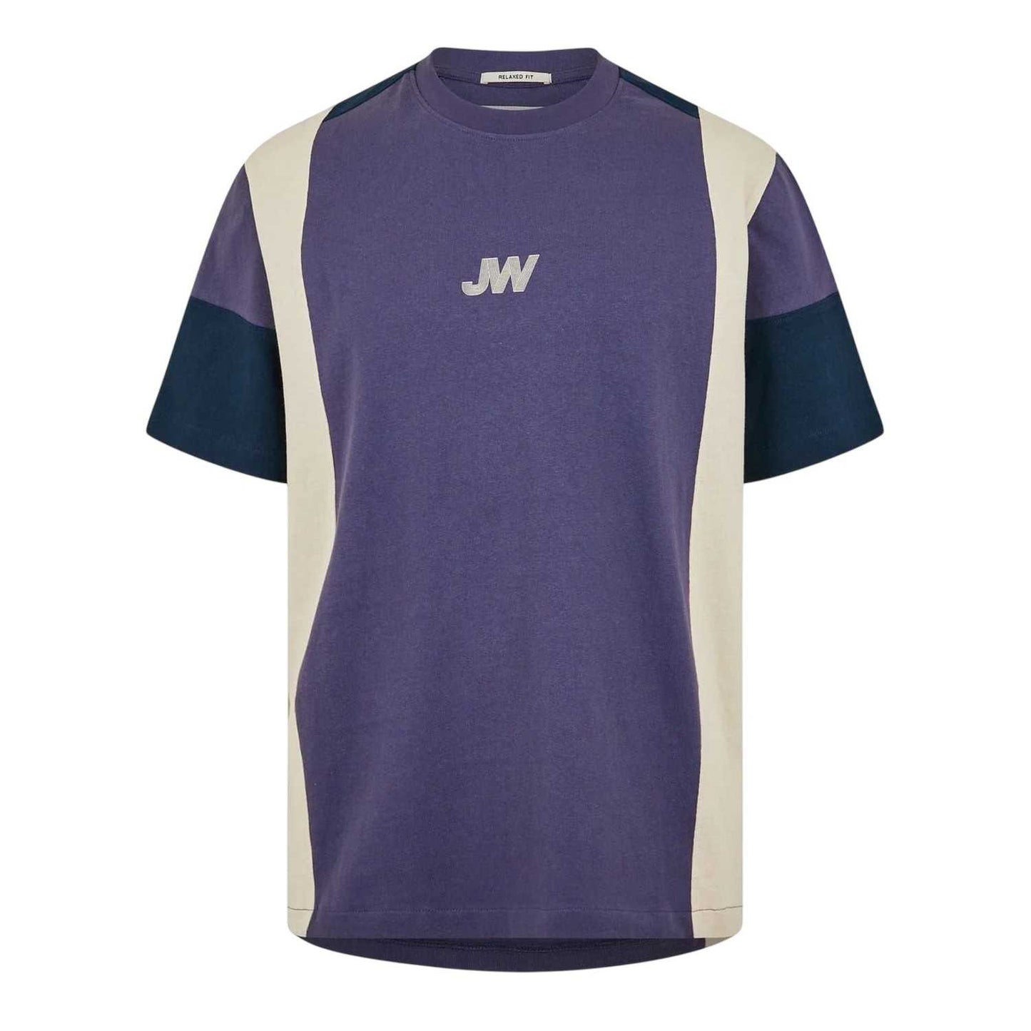 Blue Ink - Front - Jack Wills Mens Colour Block T-Shirt