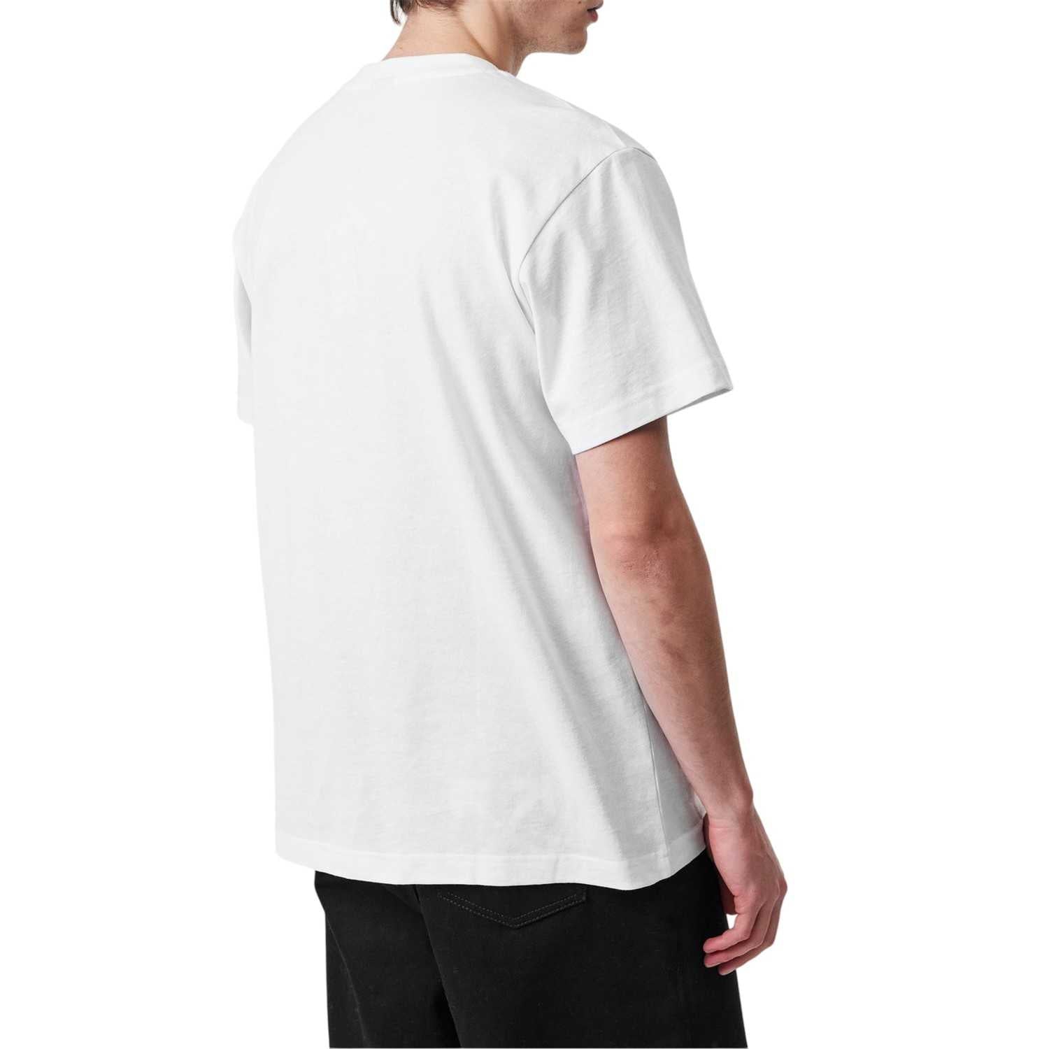 White - Back - G-Star Mens Line Script Lettering T-Shirt