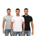 Black-Grey-White - Front - Ben Sherman Mens Otto T-Shirt (Pack of 3)