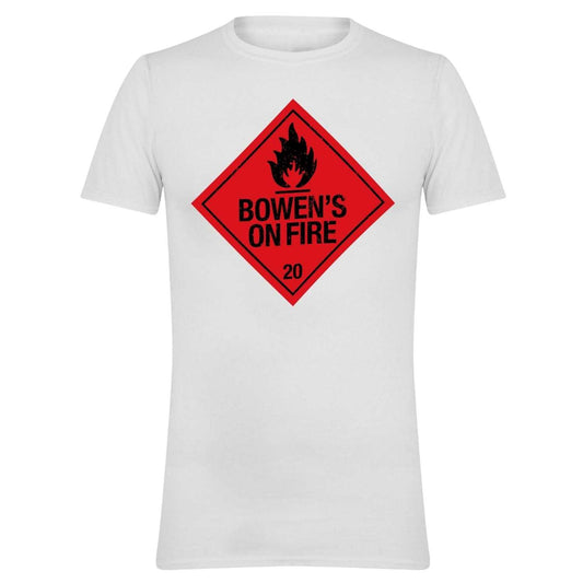White - Front - AWD Unisex Adult Bowen´s On Fire T-Shirt