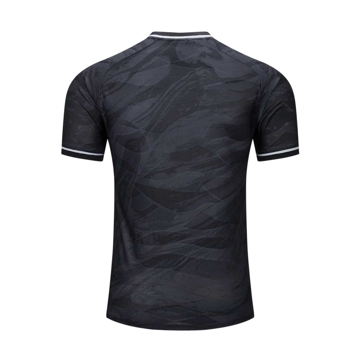 Black - Back - Kelme Mens Crew Neck Regular Competition T-Shirt