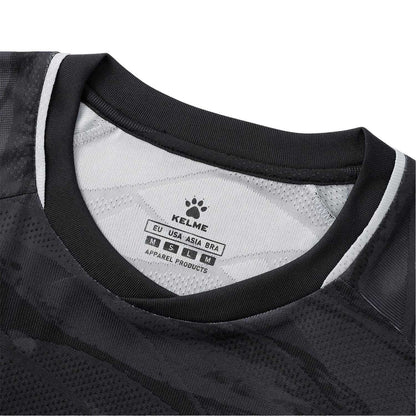 Black - Side - Kelme Mens Crew Neck Regular Competition T-Shirt