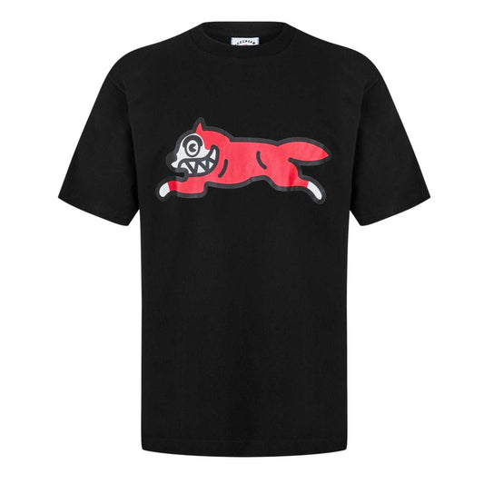 Black - Front - ICECREAM Mens Dog Cotton Running T-Shirt