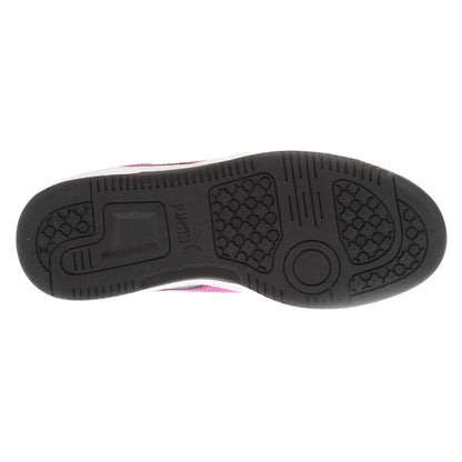 Black-Grey - Lifestyle - Puma Childrens-Kids Rebound V6 Leather Trainers