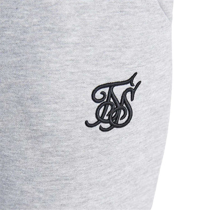 Grey Marl - Side - SikSilk Womens-Ladies Logo Regular Crop T-Shirt