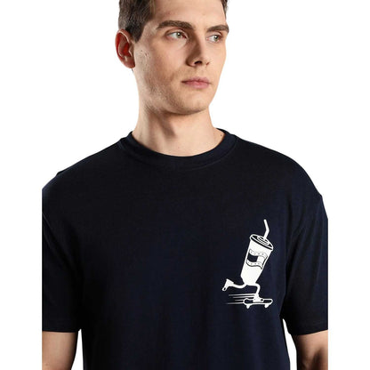 Dark Navy - Back - Tommy Jeans Mens Graphic Print Cotton Regular T-Shirt
