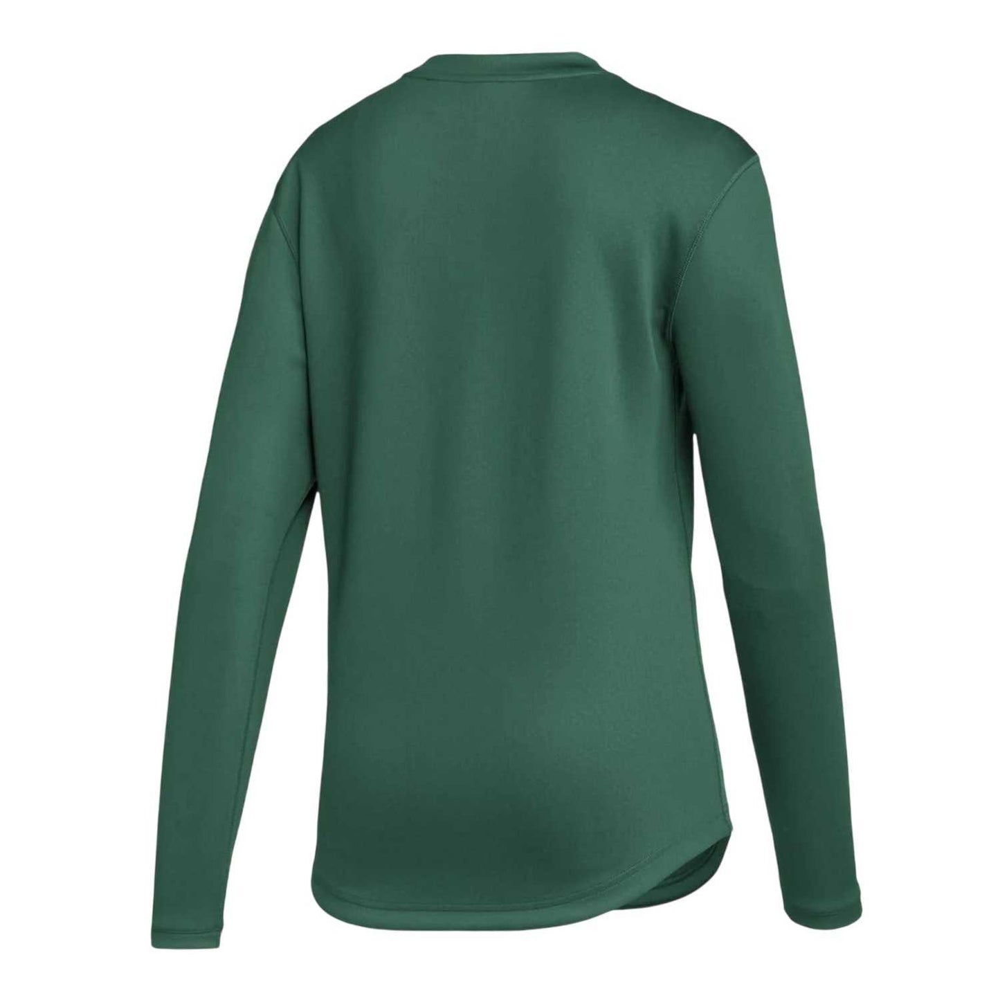 Green - Back - Adidas Womens-Ladies Fleece Regular Long-Sleeved Fleece Top