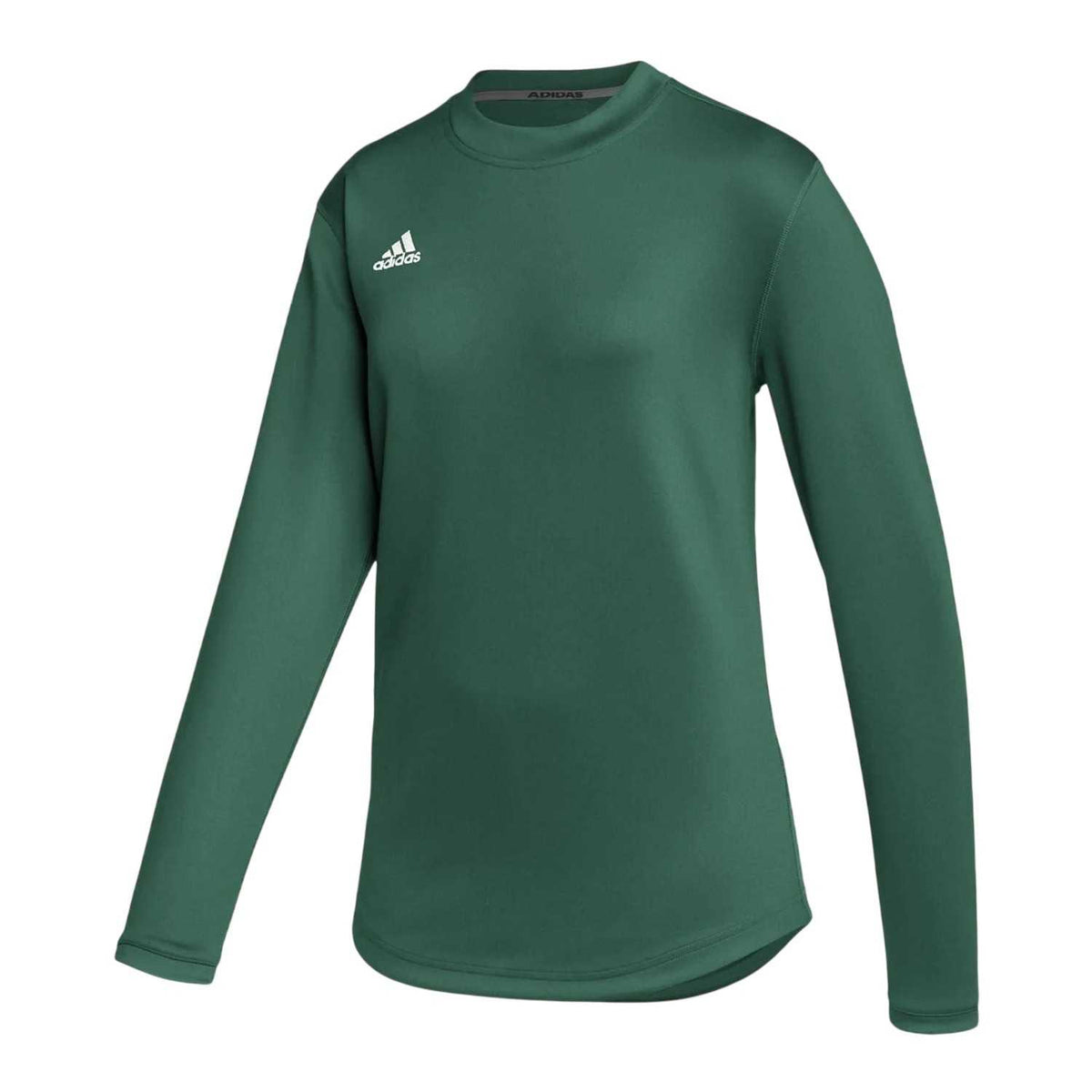 Green - Front - Adidas Womens-Ladies Fleece Regular Long-Sleeved Fleece Top