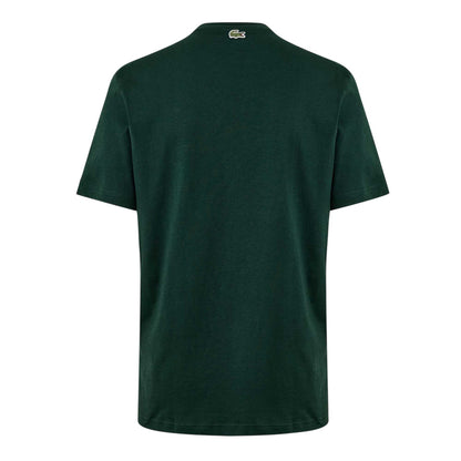 Dark Green - Back - Lacoste Mens Paris Logo T-Shirt