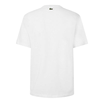 White - Back - Lacoste Mens Paris Logo T-Shirt