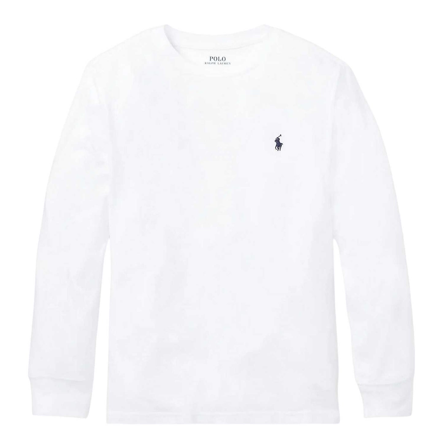 White - Front - Ralph Lauren Boys Polo Cotton Long-Sleeved T-Shirt