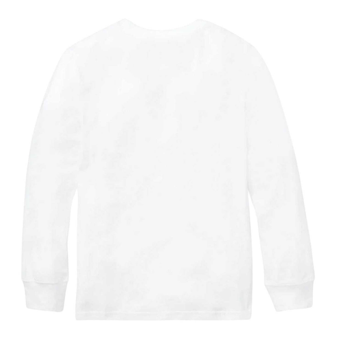 White - Back - Ralph Lauren Boys Polo Cotton Long-Sleeved T-Shirt