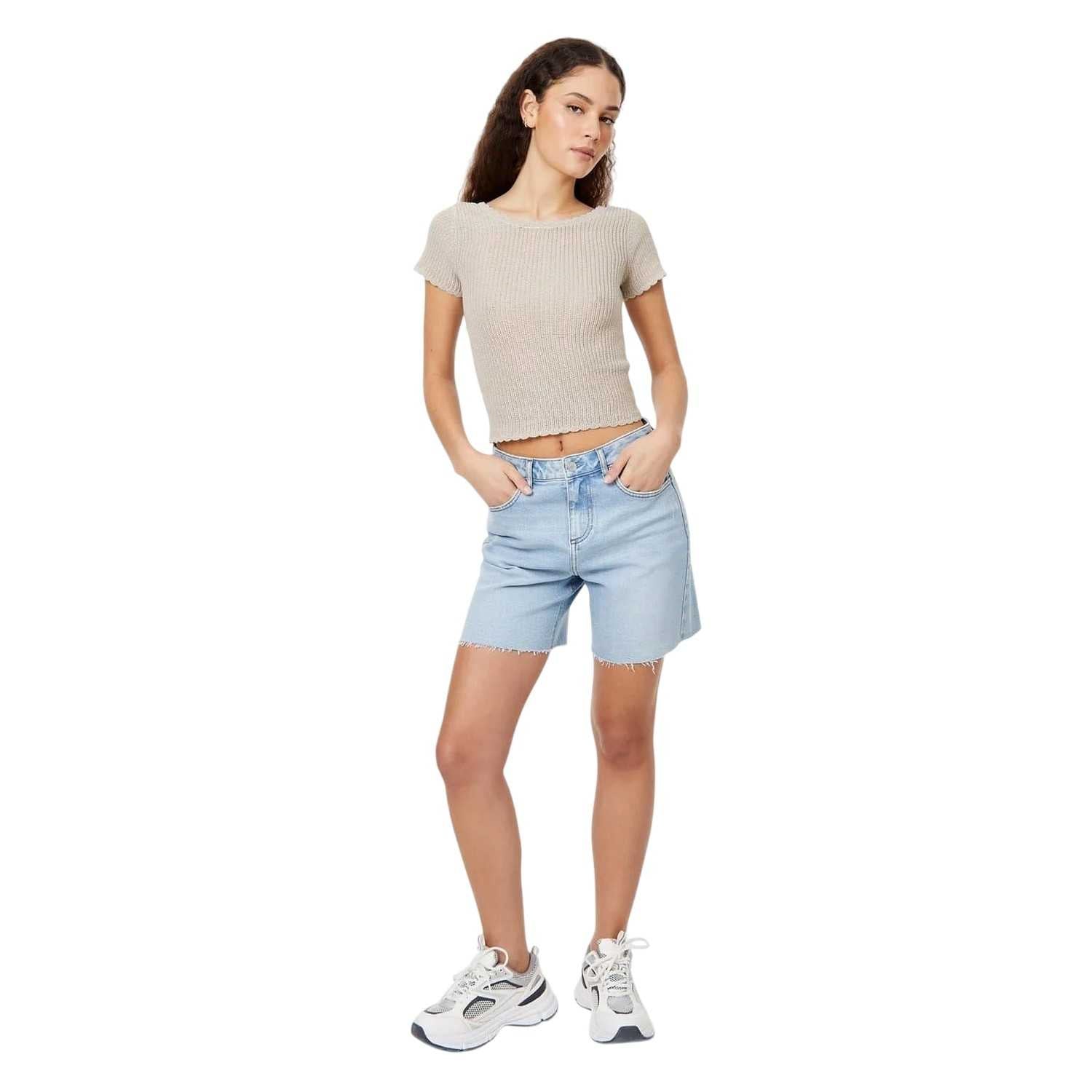 Stone - Lifestyle - Jack Wills Womens-Ladies Crochet Open Back T-Shirt
