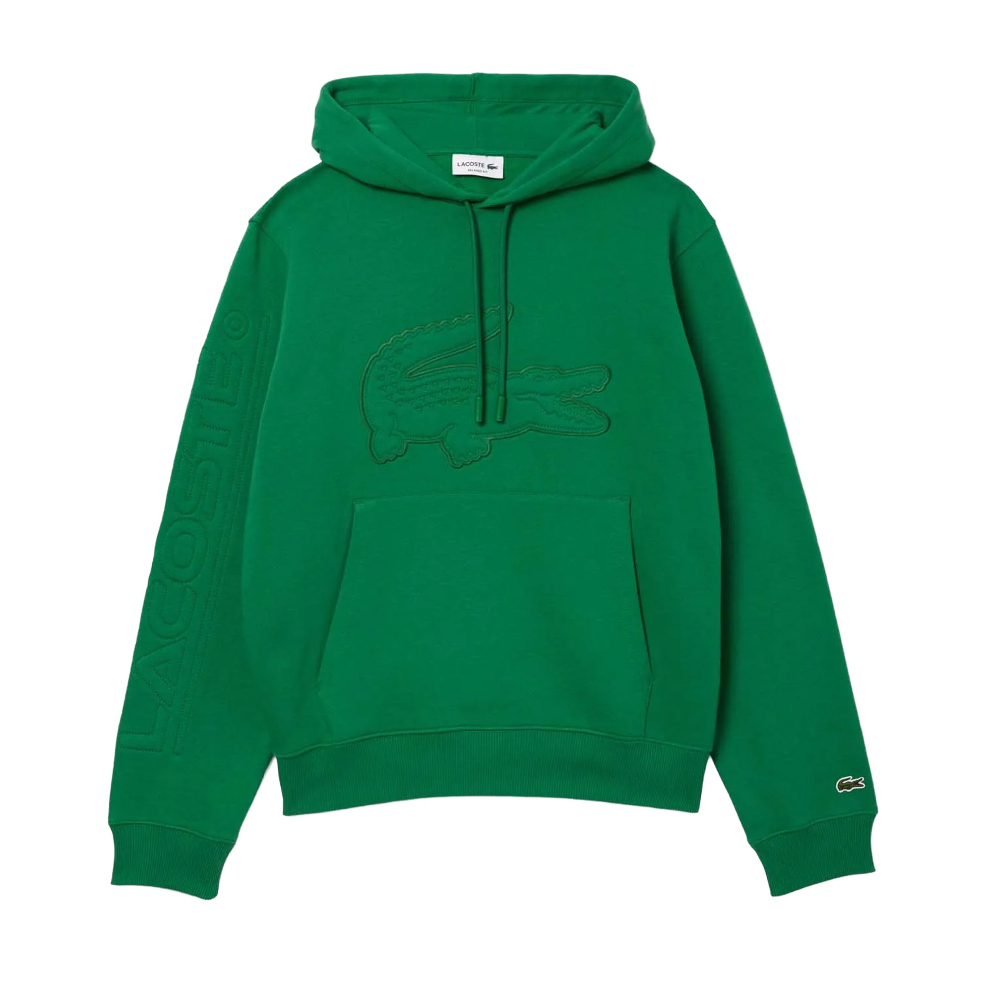 Green - Front - Lacoste Mens XL Croc Jogger Hoodie