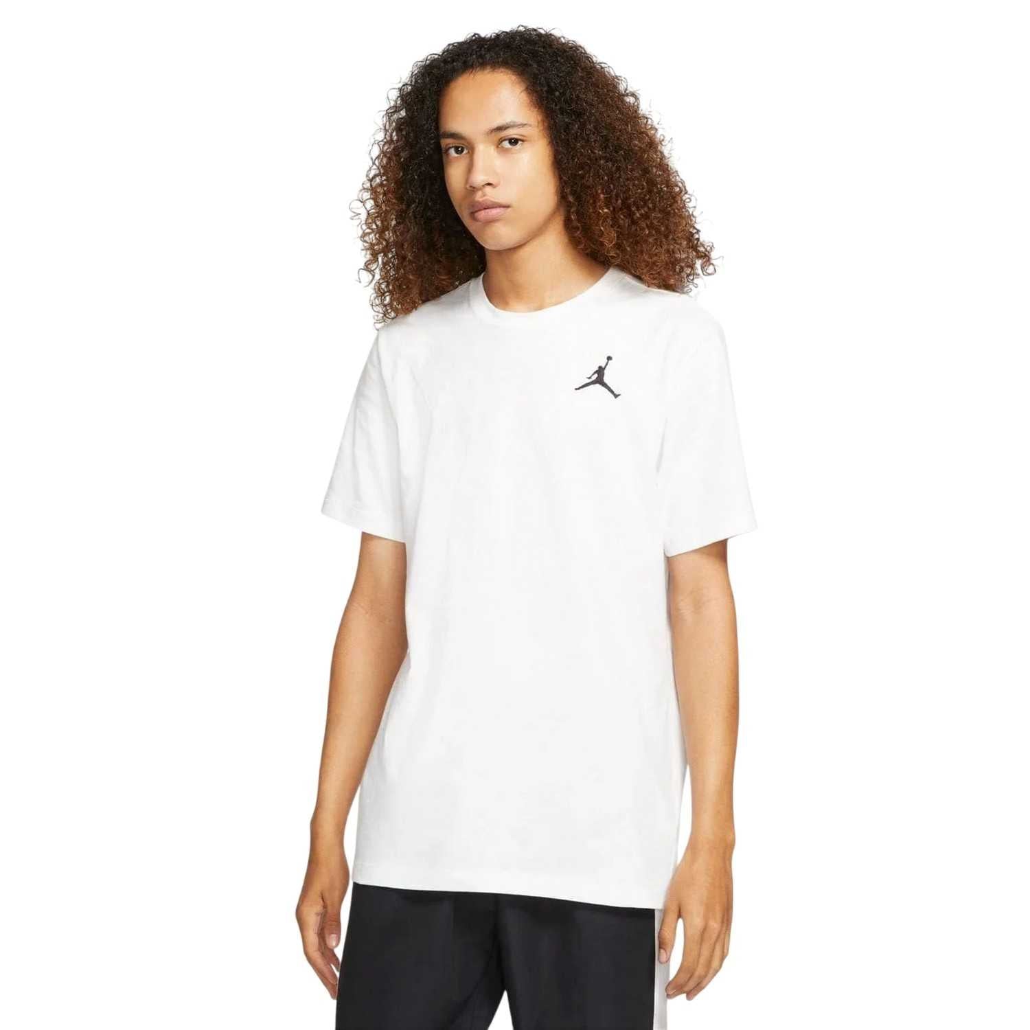 White-Black - Front - Nike Mens Air Jordan Jumpman Crew Neck T-Shirt