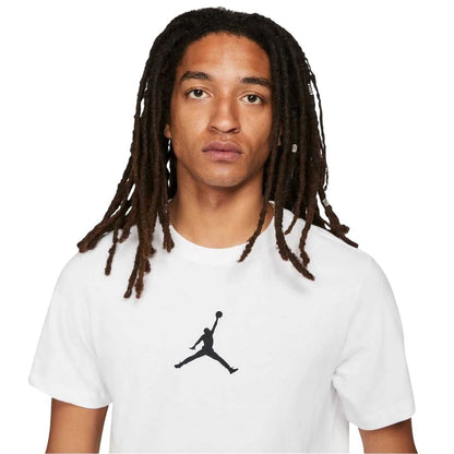 White-Black - Side - Nike Mens Air Jordan Cotton Short-Sleeved T-Shirt