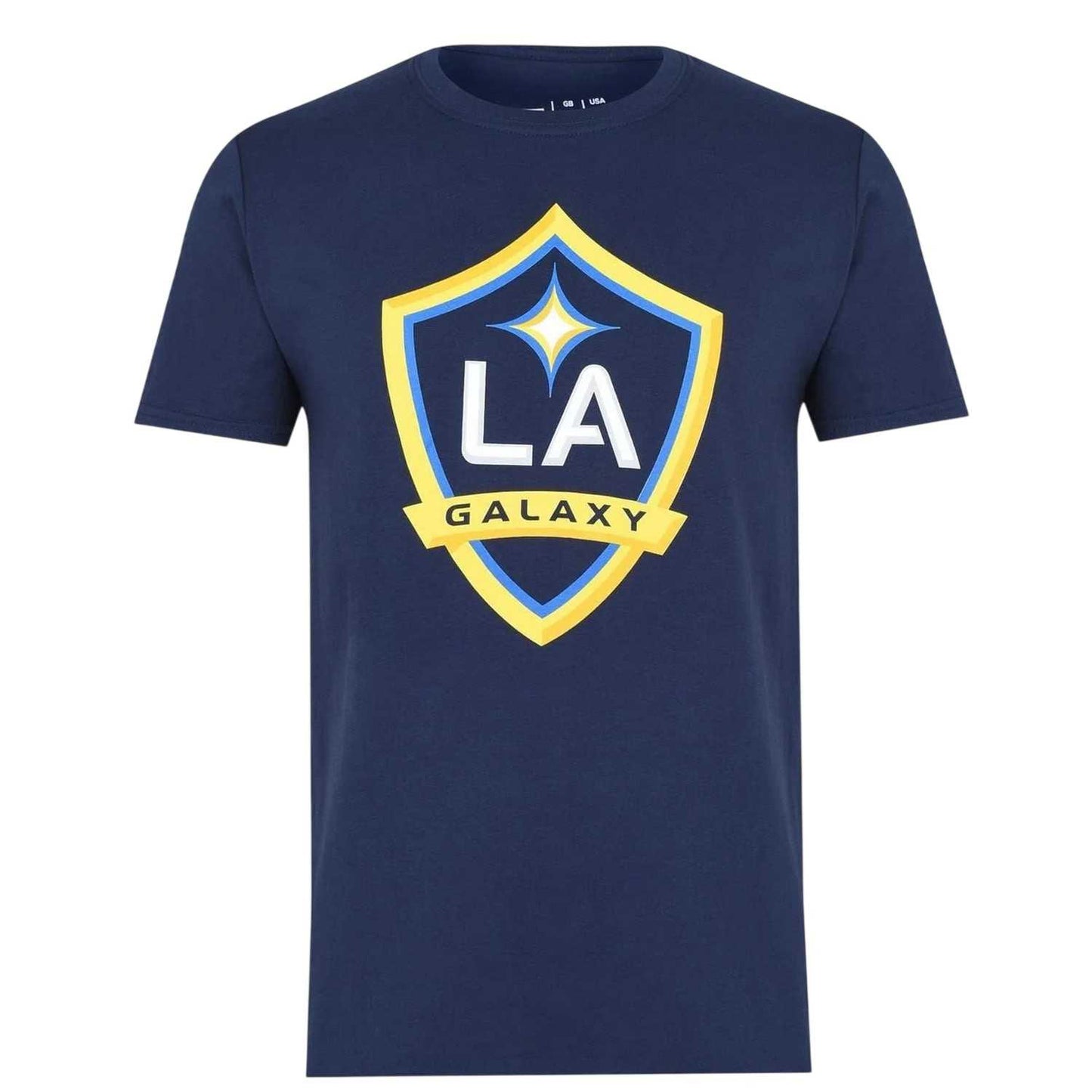 Blue - Front - LA Galaxy Mens MLS Logo Cotton T-Shirt