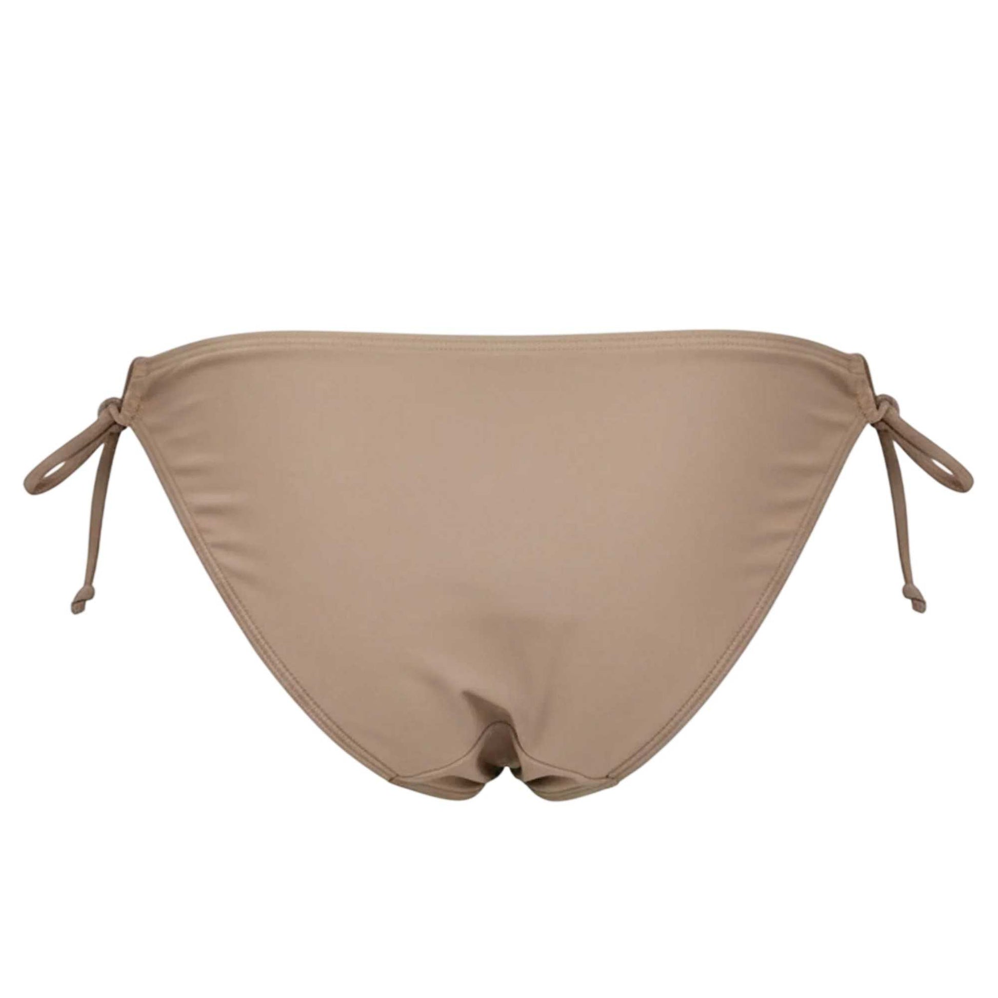 Mocha - Back - Jack Wills Womens-Ladies Ruched Side Tie Bikini Bottoms