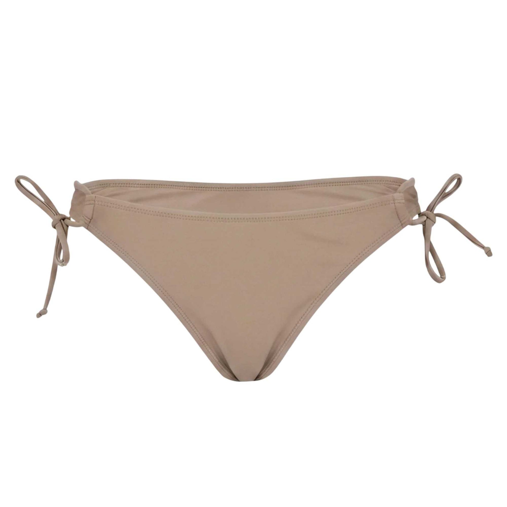 Mocha - Front - Jack Wills Womens-Ladies Ruched Side Tie Bikini Bottoms