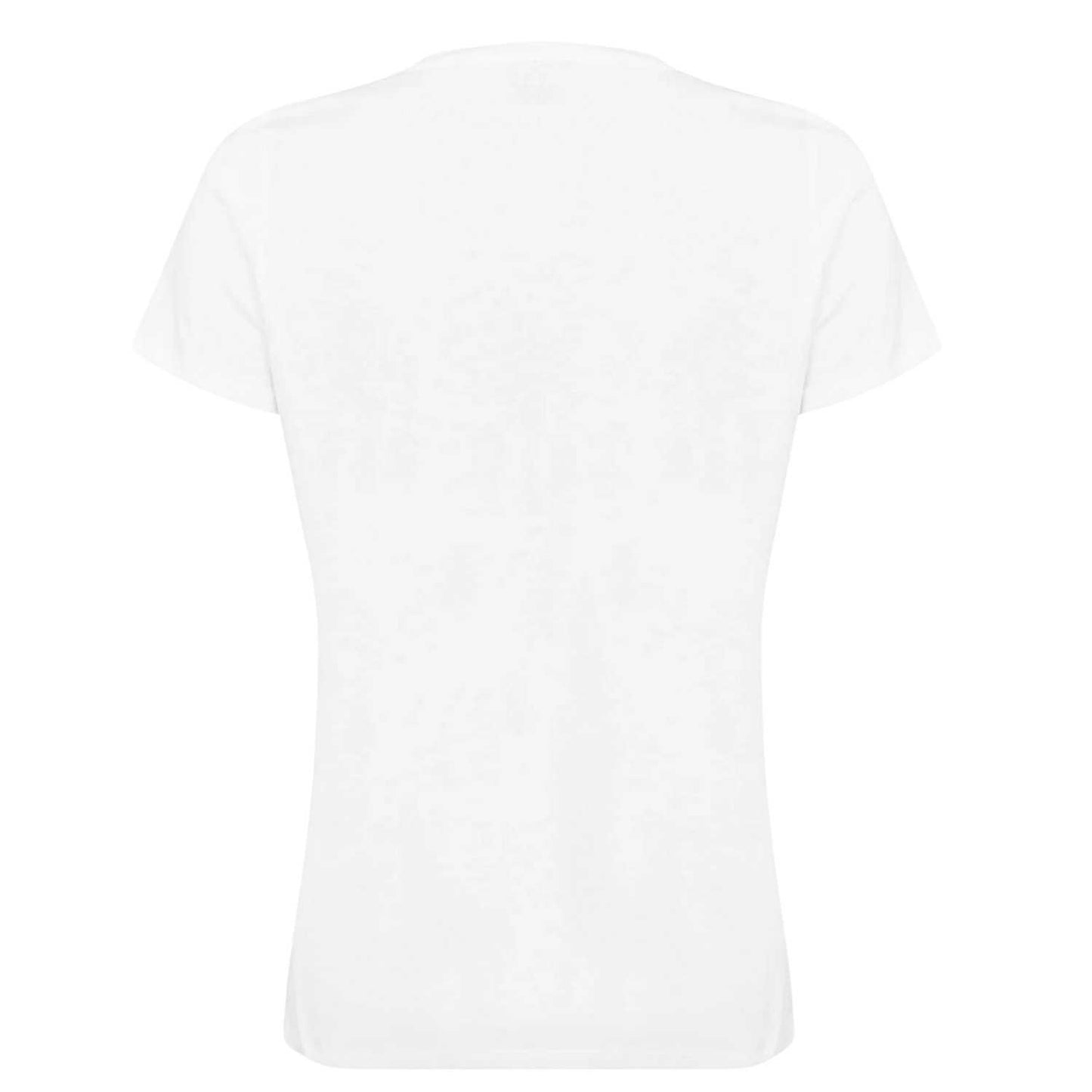 White - Back - Hugo Boss Womens-Ladies Diamante Logo T-Shirt