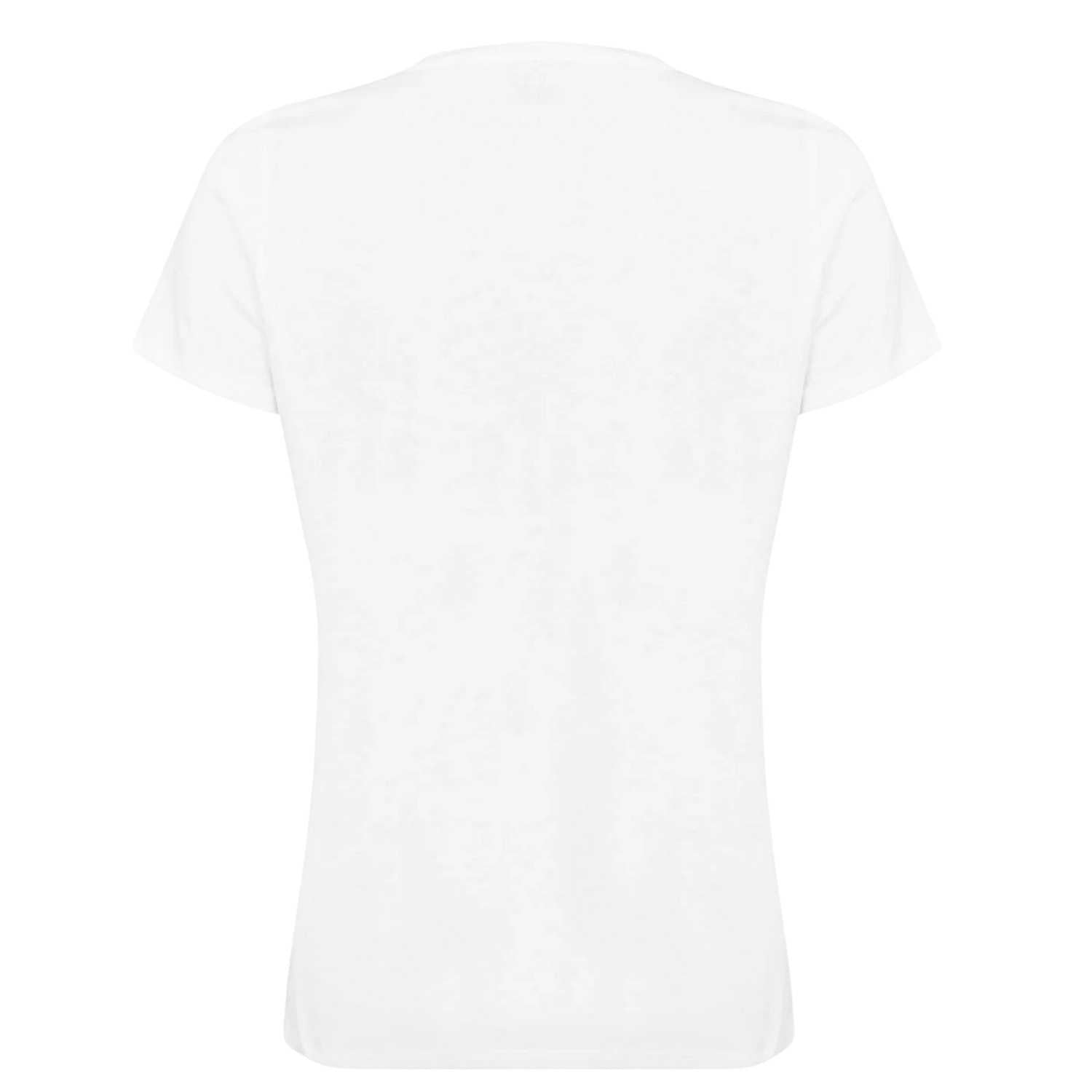 White - Back - Hugo Boss Womens-Ladies Diamante Logo T-Shirt
