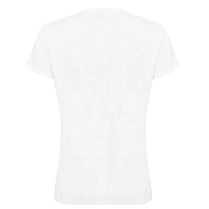 White - Back - Hugo Boss Womens-Ladies Diamante Logo T-Shirt