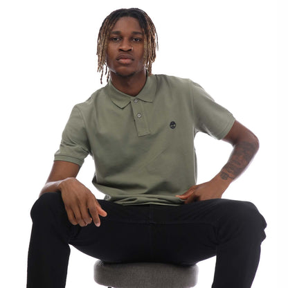Khaki - Lifestyle - Timberland Unisex Adult Millers River Pique Polo Shirt