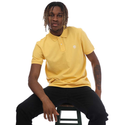 Yellow - Side - Timberland Unisex Adult Millers River Pique Polo Shirt