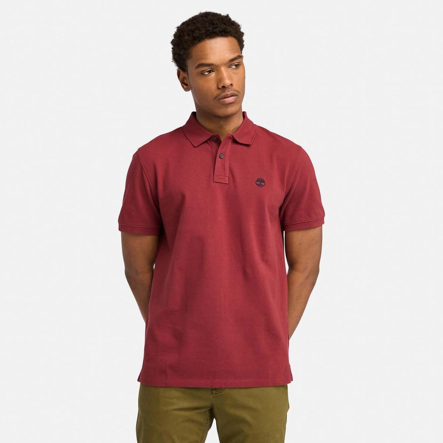 Brown - Front - Timberland Unisex Adult Millers River Pique Polo Shirt