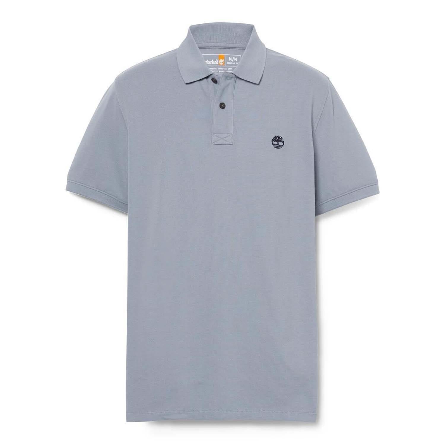 Grey - Side - Timberland Unisex Adult Millers River Pique Polo Shirt