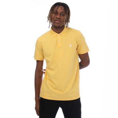 Yellow - Front - Timberland Unisex Adult Millers River Pique Polo Shirt