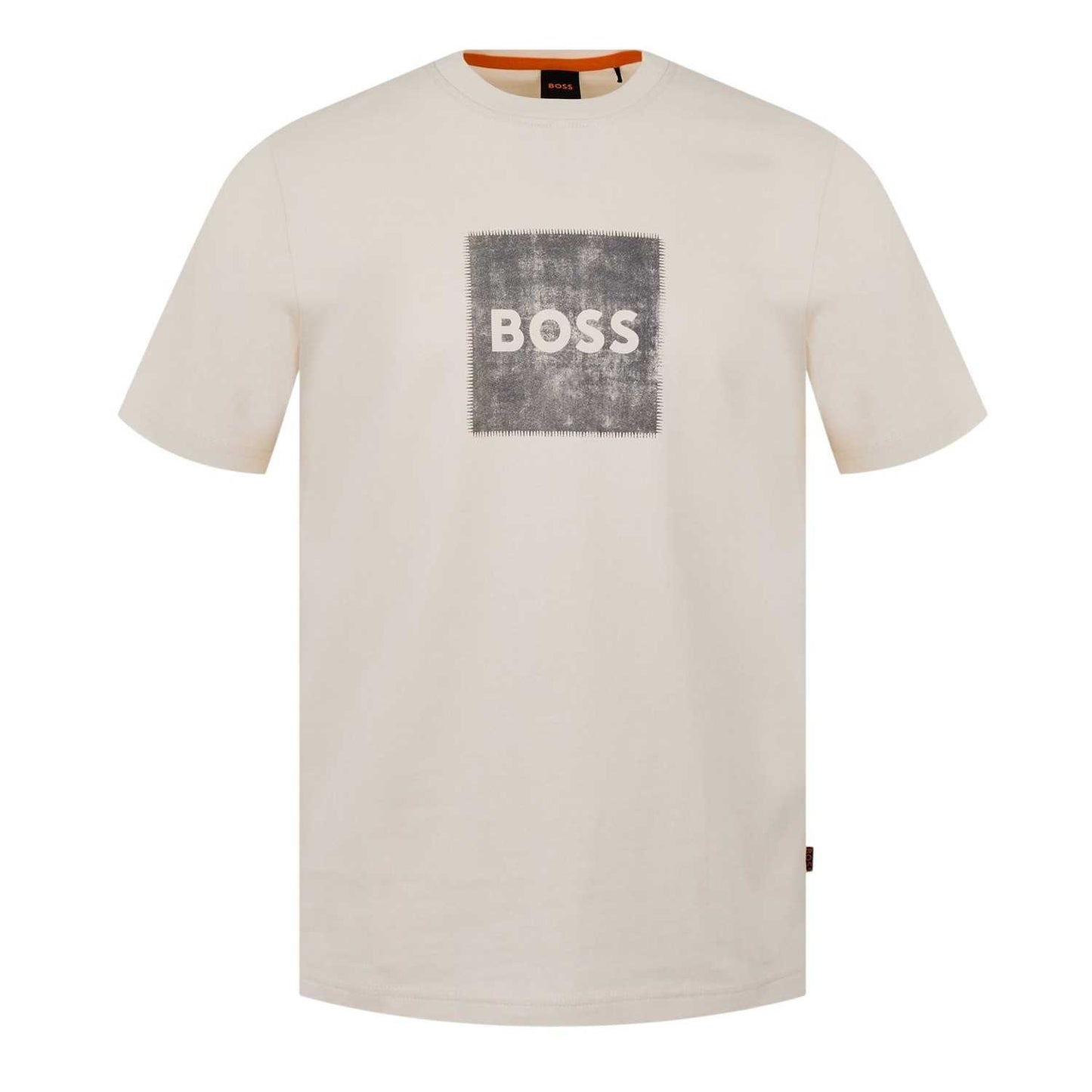 White - Front - Boss Mens Box Logo T-Shirt